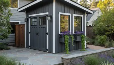 Custom-built shed installation by Chop Chop Landscaping in Highland Park, IL with premium craftsmanship