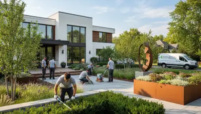Landscaping service in Highland Park, IL for residential lawn and garden maintenance