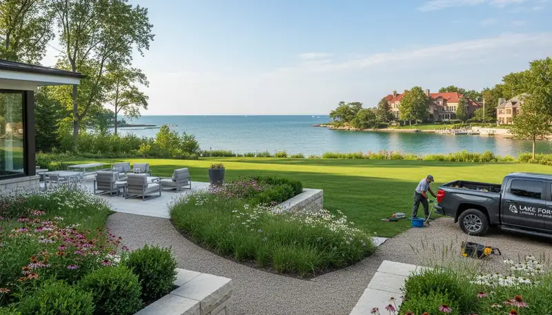 Landscaping services in Highland Park, IL for residential lawns, garden design, and property maintenance