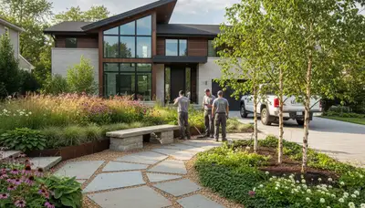 Landscape service in Highland Park, IL for residential yard maintenance and design