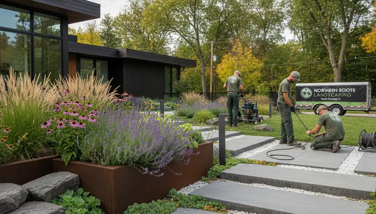 Landscaping team serving Highland Park, IL with professional lawn care and landscape maintenance
