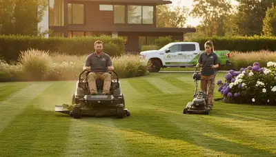 Professional lawn mowing in Highland Park, IL by Chop Chop Landscaping for lush, well-kept lawns